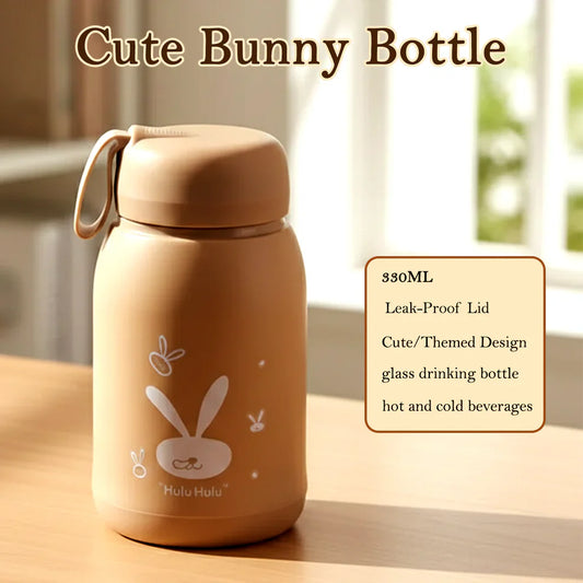 BunnyGlow Glass Water Bottle
