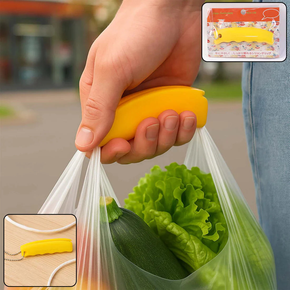 EasyGrip Silicone Bag Holder Keychain