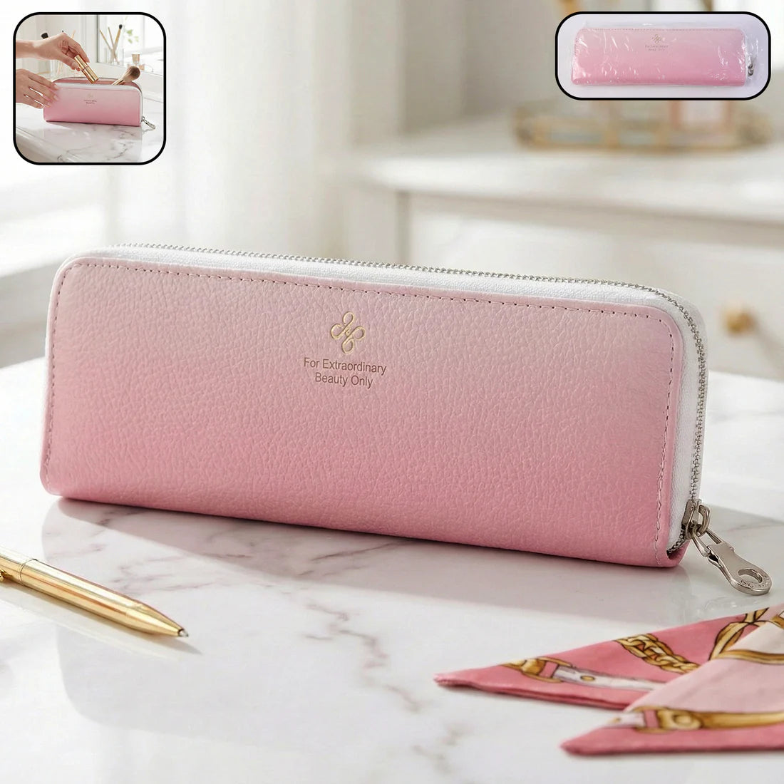 GlamGuard Makeup Brush Storage Pouch