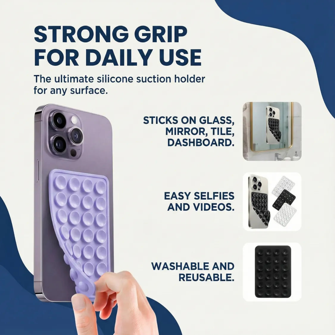 SnapHold Suction Phone Holder