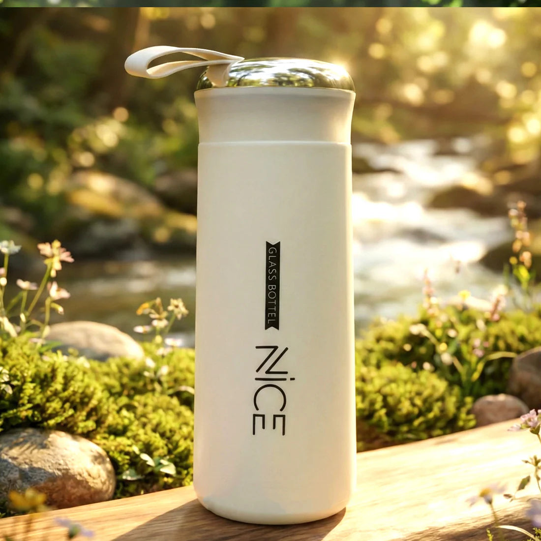 PureSip Premium Glass Water Bottle
