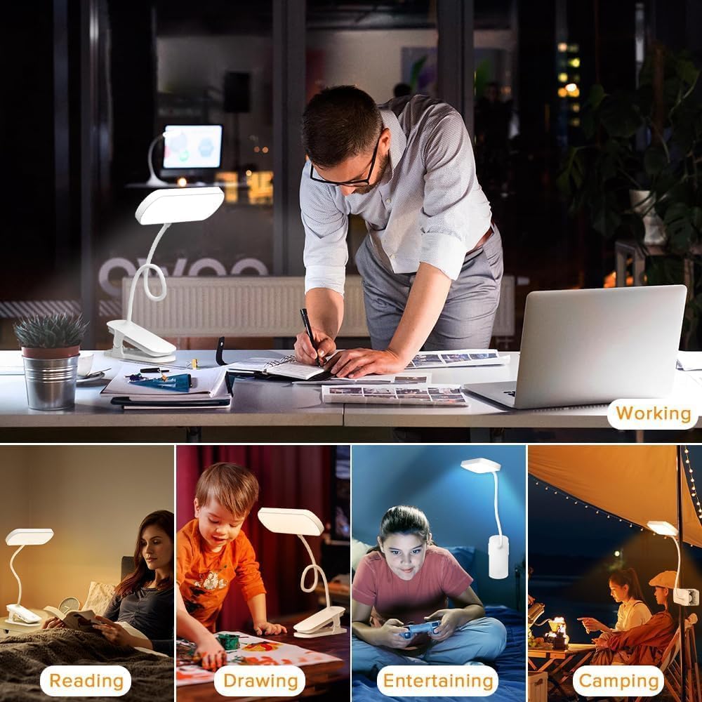 ReadGlow™ Rechargeable Clip-On Book Light