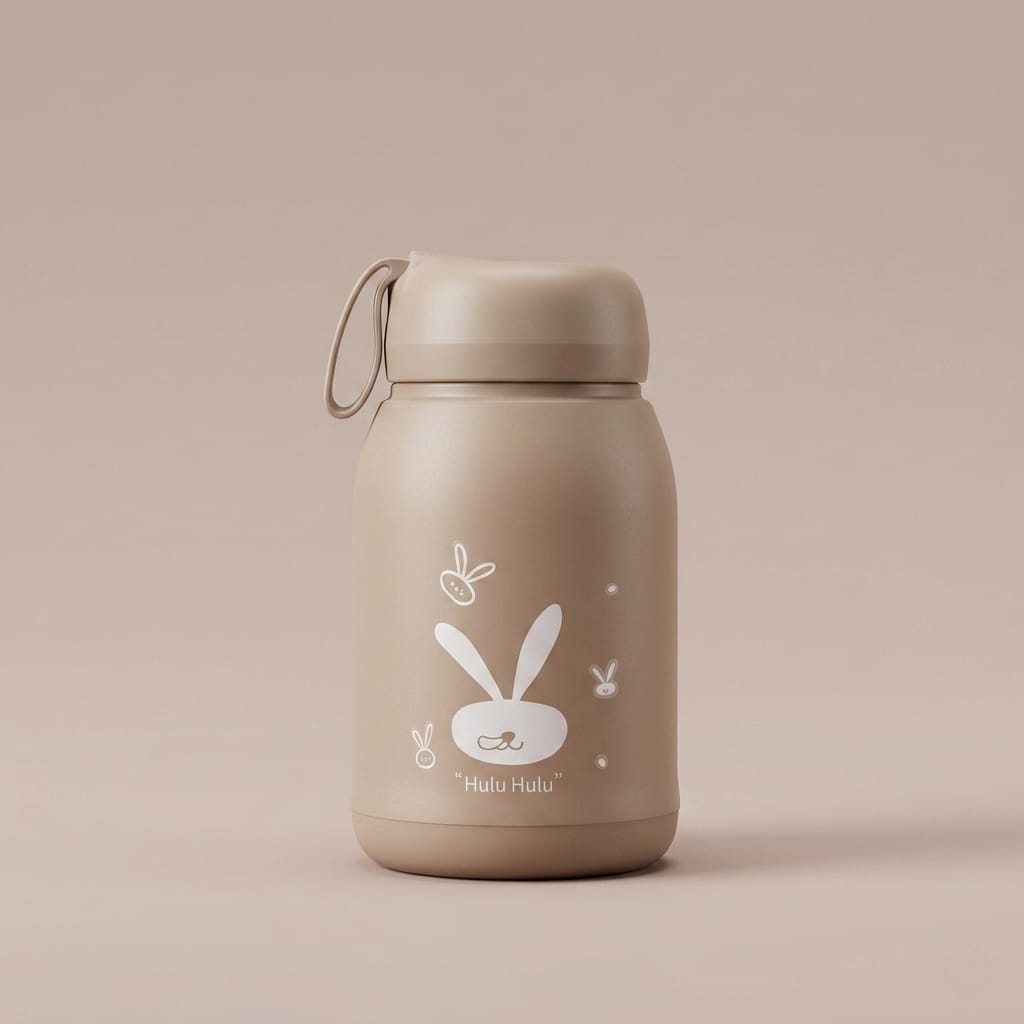 BunnyGlow Glass Water Bottle